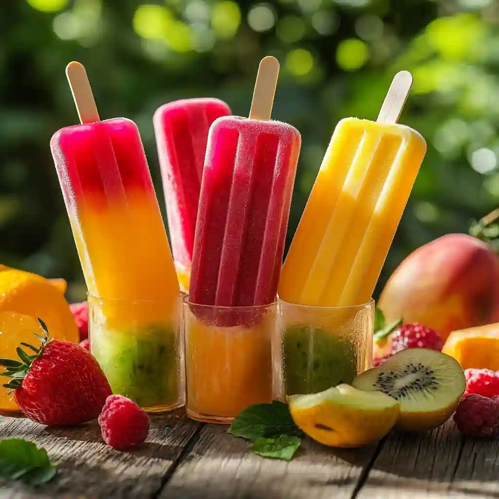 frozen Mexican desserts on rustic table