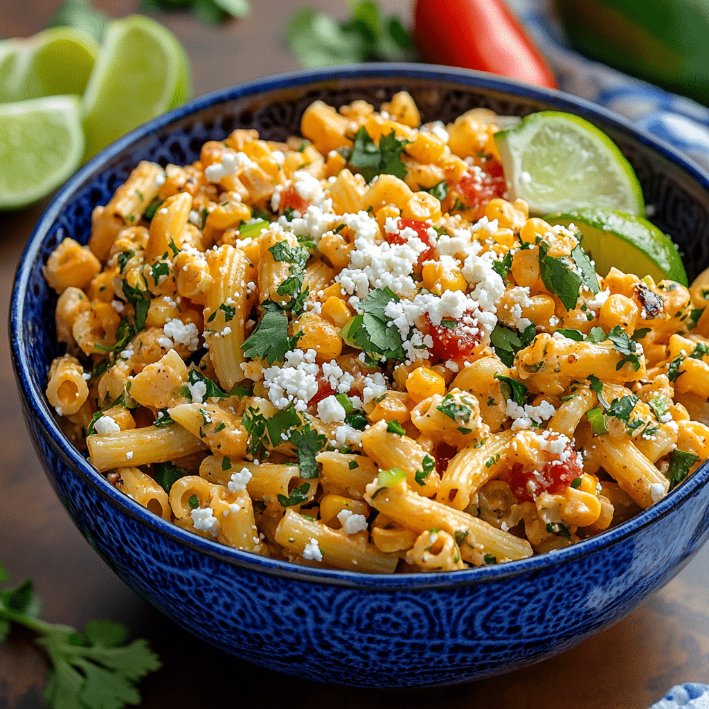 Easy Mexican Street Corn Pasta Salad Recipe