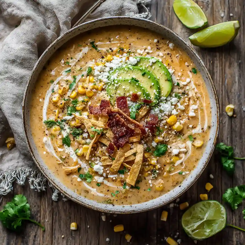 Mexican Street Corn White Chicken Chili – Creamy, Zesty Comfort